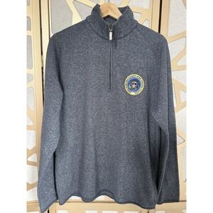 U.S. Presidential Seal Of The President 1/4 Zip Navy Fleece Pullover Size M